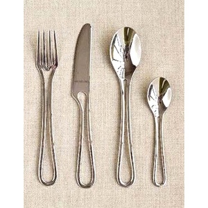 Conjunto de cubiertos de plata y acero inoxidable con apariencia moderna, cubiertos de alta calidad con diseño único real para boda, hogar y hotel - Product Image 5