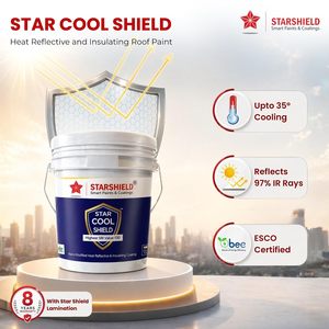 STARSHIELD Star Cool Shield Nano Modified Heat Reflective Insulating Coating Acrylic-Based Building Roof Cooling <b>Paint</b> - Product Image 5