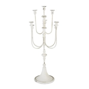 Élégant chandelier blanc à cinq bras en fer pour la décoration de la maison à prix avantageux - Product Image 6