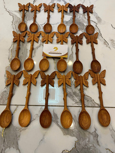 ช้อนไม้รูปผีเสื้อ ทำด้วยมือจากไม้เนื้อแข็ง สำหรับทำอาหาร คนอาหาร ตักอาหาร ธรรมชาติจากเวียดนาม ขายส่ง - Product Image 3