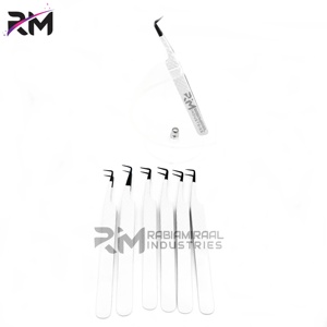 Pinzas para Pestañas RMI Best Picking Lashes, Ángulo de 90 Grados, Corte de Diamante, Agarre Sostenible de Acero Inoxidable, Precisión Duradera - Product Image 4
