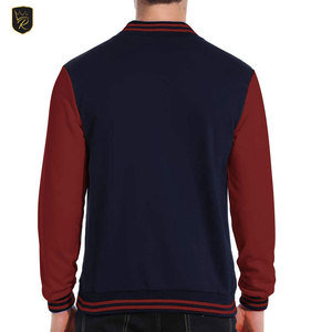 Fashion Inspired Letterman Jacket Wool Blend Contrast Fabric Sleeves <b>Covered</b> <b>Button</b> Closure Casual Streetwear Daily Outdoor Use - Product Image 2