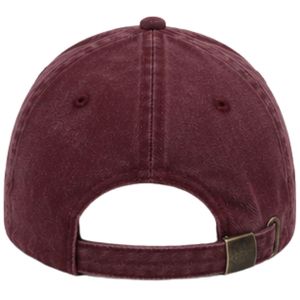 Custom Maroon <b>Vintage</b> Washed Baseball <b>Cap</b> With Abstract Brush Stroke Print Curved Brim Adjustable Unisex Custom Logo OEM Hat - Product Image 2