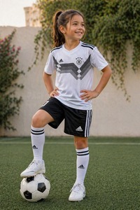 ผู้ผลิตและจำหน่ายชุดฟุตบอลเด็กโพลีเอสเตอร์แบบกำหนดเองพร้อมโลโก้และชื่อทีม บริการ OEM ขายออนไลน์ - Product Image 4