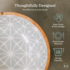 Tazón de Madera Multiusos para Mezclar Ensaladas, Servir Bocadillos, Frutos Secos y como Centro de Mesa Decorativo - Product Image 3