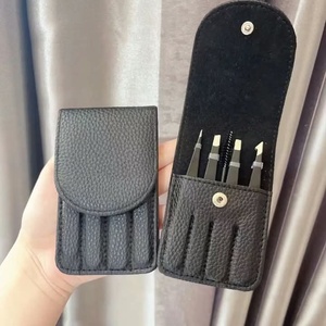 Pinzas para Cejas de Calidad Premium, Marca Privada, Acero Inoxidable Sólido, Punta Puntiaguda, Ligeras, Diseño Inclinado en Varios Tonos - Product Image 5