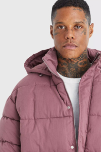 Chaqueta de burbujas para hombre con logo personalizado, estilo boxy, de lona arrugada, cortavientos, cálida para invierno, para exteriores, con 2 bolsillos laterales, de gran venta. - Product Image 4