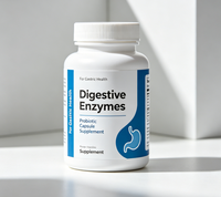 Enzymes digestives, capsules probiotiques, complément alimentaire pour la santé de l'estomac, soutient l'équilibre du système digestif, flore intestinale