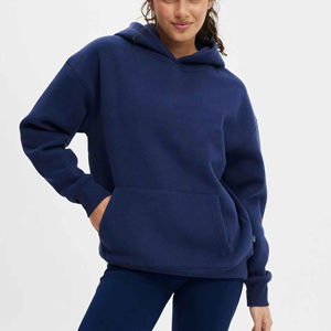 <b>Women</b> Oversized <b>Long</b> Hoodie Trendy Street Fashion Relaxed Fit Soft Velour Fabric Front Logo Winter <b>Sweatshirt</b> Unique Design - Product Image 1
