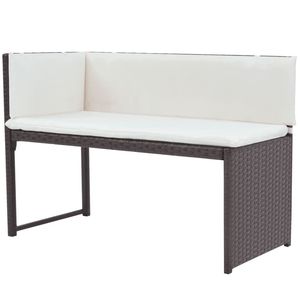 Ensemble de meubles de jardin marron et blanc crème - Product Image 5