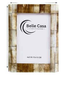 Marco de fotos de madera personalizable con incrustaciones de resina de madreperla y hueso para cuadro decorativo de mesa - Product Image 2