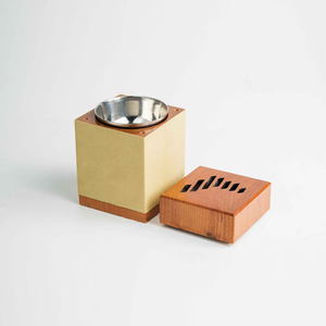 Modern Style Wooden Bakhoor Burner <b>With</b> <b>Lid</b> Dual Tone Finish Arabic Incense Holder For Luxury Home <b>Decor</b> Cube Oud Burner - Product Image 2