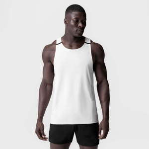 Débardeur Homme Personnalisé en Gros – Couleur Unie, Sport et Fitness, Respirant, Séchage Rapide, Tricoté Polyester/Coton, Style Décontracté - Product Image 3
