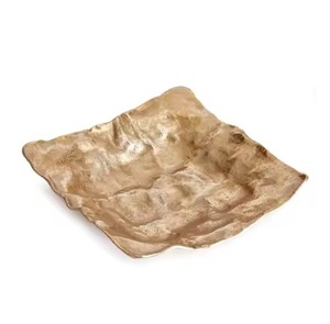 Bandejas de Servir Modernas de Metal de Lujo con Textura Martillada, Decorativas para Mesa, Regalo de Boda, Estilo Lujoso - Product Image 4