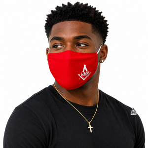 หน้ากากปรับได้สำหรับผู้ชาย ลายโลโก้ HMR สีแดง สำหรับกิจกรรมกลางแจ้ง  ชุดเครื่องแต่งกายพิธีกรรมเมสันแบบกรีก - Product Image 1
