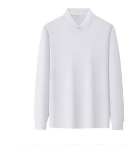 Chemise de travail décontractée pour homme, col à revers, manches longues, couleur unie, coton hautement élastique 220g, nouvelle arrivée automne, polo personnalisé OEM - Product Image 6