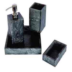 Juego de Accesorios de Baño Rectangulares de Poliresina Blanca Resistente al Por Mayor - Product Image 6