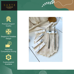 Juego de Porta Cuchillos y Tenedores de Mármol de Alta Calidad, Ecológico, Apto para Lavavajillas, Hecho a Mano, de Lujo, Personalizable, Decoración de Mesa - Product Image 6