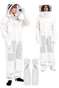 Combinaison d'apiculteur professionnelle à 3 couches, combinaison d'apiculteur ultra-ventilée, combinaison d'apiculteur, combinaisons d'apiculteur pour hommes et femmes, anti-piqûres - Product Image 6