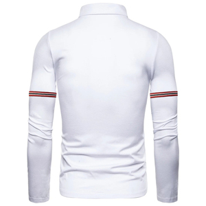 Camisetas polo de manga larga para hombre, 100% algodón de alta calidad, con impresión personalizada y logotipo bordado. - Product Image 2