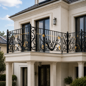 Custom Balcony <b>Railing</b> Designs With Wrought Iron Details for Elegant Homes, Safe Spaces, and Timeless Outdoor Beauty Today Now - Product Image 1