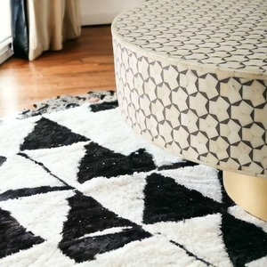 Mesa de Centro Premium con Incrustaciones de Hueso Negro, Hecha a Mano con Madera de Pino y MDF, Ecológica, Impermeable y Decorativa para un Salón Moderno - Product Image 6