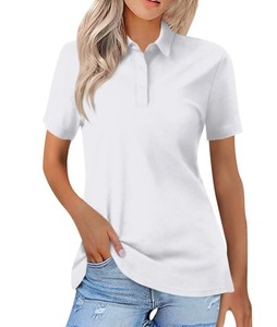 เสื้อเชิ้ตผ้าถักแบบอ็อกซ์ฟอร์ด ดีไซน์ใหม่ ทันสมัย ระบายอากาศได้ดี สำหรับใส่ลำลอง สีพื้น ไม่ยับ แห้งเร็ว ผลิตจากโพลีเอสเตอร์/คอตตอน ขายส่งสำหรับผู้หญิง คุณภาพสูง - Product Image 3
