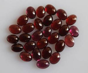 Cabujón de Granate Ovalado Natural de Alta Calidad, Piedra Preciosa Suelta, Cuentas Facetadas, Hermosa Joyería para Anillos, Piedra Natural Pulida con Reverso Plano - Product Image 5