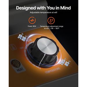 Calentador de Botellas Eléctrico Comercial de 0.8L, Dispensador de Queso de Plástico y Calentador de Fudge Caliente con Temperatura Ajustable de 86-185F - Product Image 3