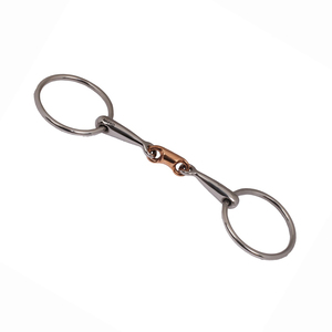 Accesorios Ecuestres al por Mayor: Bocado de Acero Inoxidable de Doble Articulación con Anillo Suelto y Eslabón Curvo de Cobre, el Más Vendido - Product Image 1
