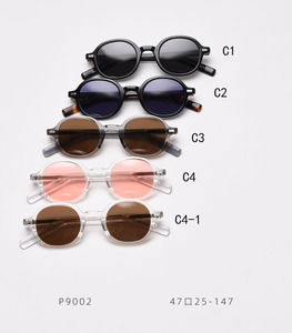 Lmamba P9002 Trendy Vintage Shades High Quality Personality Custom Logo Polarized Lenses Round TR90 Frame Unisex <b>Sunglasses</b> - Product Image 4