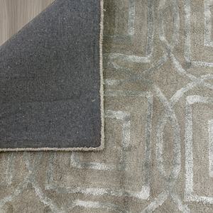 Tapis en laine tufté à la main, motif abstrait, gris neutre, écologique, adapté aux animaux domestiques, tapis design pour salon, décoration intérieure - Product Image 6