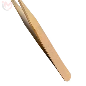 Pince à épiler incurvée en acier inoxydable à pointe dentelée en forme de C de précision pour extensions de cils 3D - Product Image 2