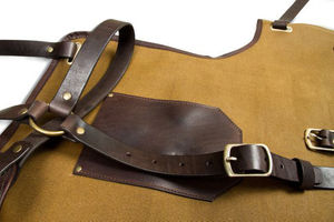 Delantal de cuero con bolsillos para herramientas, delantal de poliéster y lona de algodón personalizado, delantal de cuero con el mejor diseño para barbero, chef, cocina, cafetería, hogar, jardín, barbacoa - Product Image 5