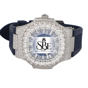 Reloj de Diamantes de Acero Inoxidable de Alta Gama con Movimiento de Cuarzo y Moissanita, Accesorio de Moda para Bodas y Celebraciones - Product Image 1
