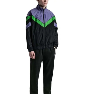 Veste coupe-vent pour homme, style color block, col montant, style sportif, style streetwear, à capuche, imperméable, vêtements d'hiver, coupe régulière - Product Image 2