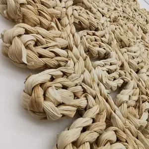 Eco Friendly Woven Water Hyacinth Handmade Vietnam Wholesale Products <b>Placemat</b> Coasters for Tableware Wedding Event Party - Product Image 6