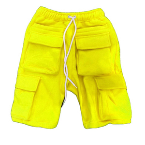 Pantalones Cortos Cargo para Hombre, Color Naranja, Cintura Media, Cierre de Cremallera, Bolsillos Casuales, 100% Algodón, Estilo Sólido Ecológico - Product Image 6