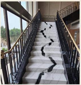 Diseño Moderno de Barandilla para Escaleras, Barandilla de Acero Inoxidable y Vidrio, Barandilla para Escaleras Interiores y Exteriores, Pasamanos Decorativo para Balcón, Decoración para Interiores del Hogar - Product Image 2