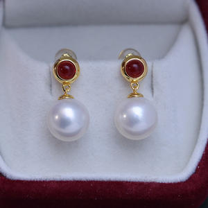 ต่างหูมุกน้ำจืดสีขาว 10-11 มม. เงินแท้ S925 รุ่นเกาหลี แสงเงาสวยงาม มีตำหนิเล็กน้อย สำหรับผู้หญิง - Product Image 1