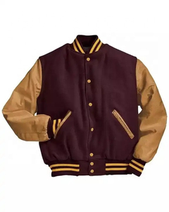 Unisex <b>Winter</b> Vintage <b>Waterproof</b> Hooded Baseball Bomber <b>Jackets</b> Custom Chenille Patch Varsity Style Wool Leather Sleeve Warm - Product Image 1