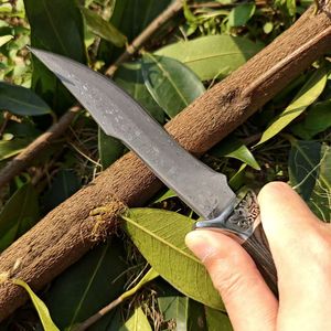 Cuchillo de Caza Damasco de Alta Calidad, Hecho a Mano, Hoja Fija con Funda de Cuero para Acampar y Cazar al Aire Libre - Product Image 3