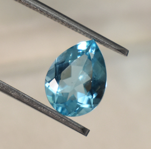 Lab Swiss <b>Blue</b> <b>Topaz</b> Pear Faceted Synthetic Gemstone 10X7 mm-16X12 mm Sizes Dark <b>Blue</b> Loose Jewelry for <b>Necklaces</b> - Product Image 6