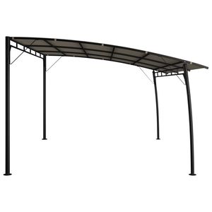 Toldo de Acero con Recubrimiento en Polvo Color Taupe, Toldo de Tela 100% Poliéster para Gazebo y Pérgola - Product Image 3