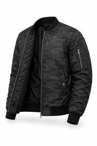 Veste d'hiver pour homme de haute qualité, style streetwear, col montant, séchage rapide, non-tissé, 100% coton, nylon, suède, fermeture éclair, couleur unie sur le devant - Product Image 3