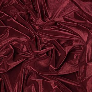 Tissu Velours Bordeaux 100% Polyester Tissé Brossé Poids Moyen Uni Style Moderne Luxe Rideau de Mariage Vêtement Anti-plis - Product Image 1