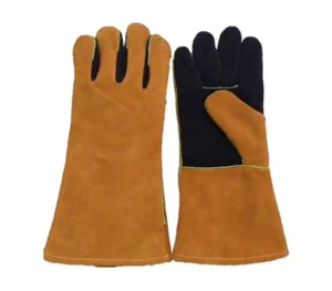 Gants de soudage en cuir de vachette renforcé, respirants, résistants à la chaleur et aux étincelles, pour travaux de construction - Product Image 5