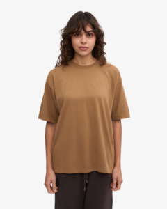 Nouveau T-shirt décontracté pour femme, coupe ajustée, col rond, uni, respirant, en polyester/coton, manches courtes, tricoté, style oversize, vente en gros - Product Image 4