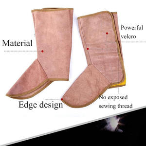 Cubrebotas de Soldadura de Cuero Vacuno con Logotipo Personalizado, Resistentes al Fuego, Excelente Protección para los Pies, Calzado de Seguridad para Soldador - Product Image 4