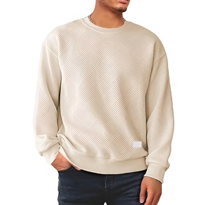 Sweat-shirt à col rond oversize pour homme de haute qualité, en coton molletonné, style streetwear décontracté, OEM - Product Image 1